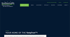 Desktop Screenshot of northernlightspizza.com
